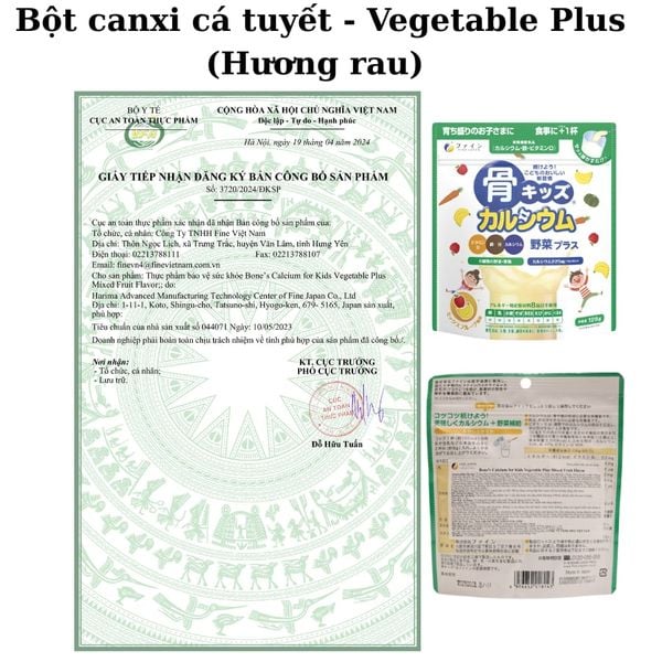 Bột Canxi Cá Tuyết Fine Bone's Calcium For Kids FINE JAPAN bổ sung Canxi hỗ trợ phát triển chiều cao