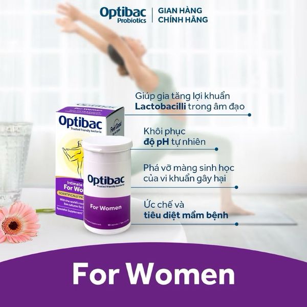 Optibac tím 90 viên chính hãng NHẬP KHẨU (Optibac probiotics for women)