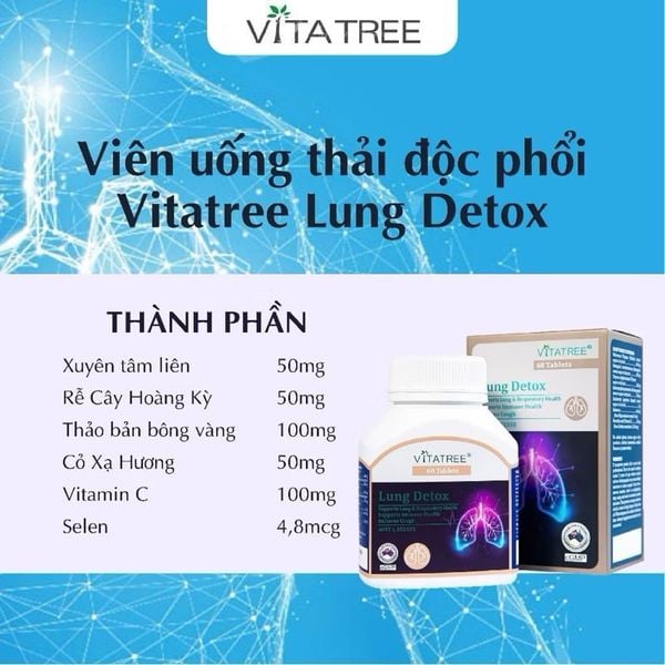 Thải Độc Phổi Úc Vitatree Lung Detox – 60 ViênÚc