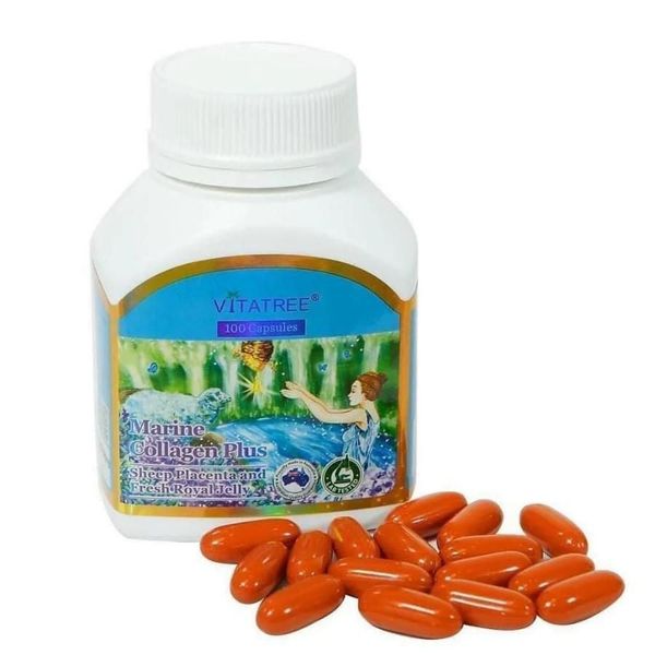 Viên Uống Vitatree Marine Collagen Plus Collagen Đẹp Da - 100 Viên
