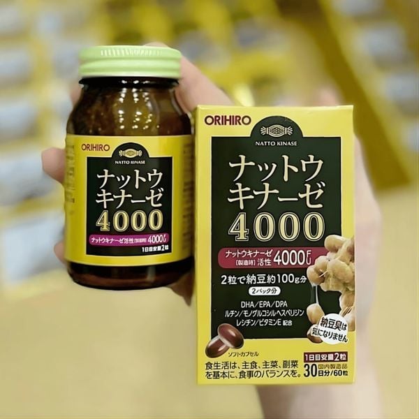 Viên Uống Phòng Ngừa Tai Biến Natto Kinase 4000FU Orihiro Nhật 60 Viên