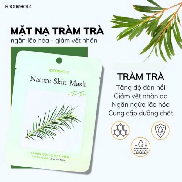 [Lẻ 1 Miếng] Mặt Nạ Giấy FOODAHOLIC Nature Skin Mask 23ml – Cấp Ẩm, Dưỡng Da, Thư Giãn, Giá Hợp Lý