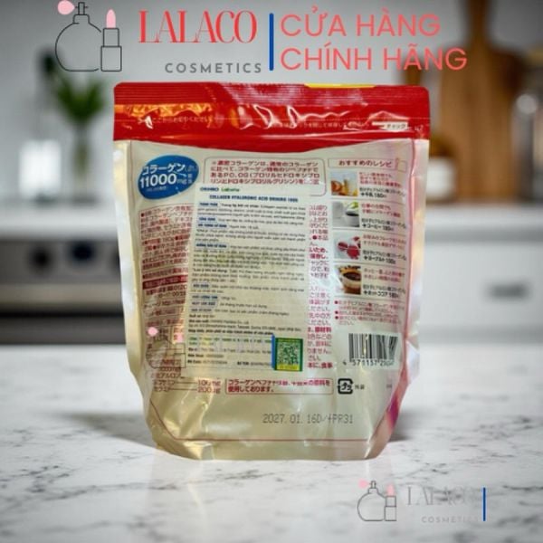 Bột Collagen Hyaluronic Acid Làm Đẹp Da Orihiro 11000mg