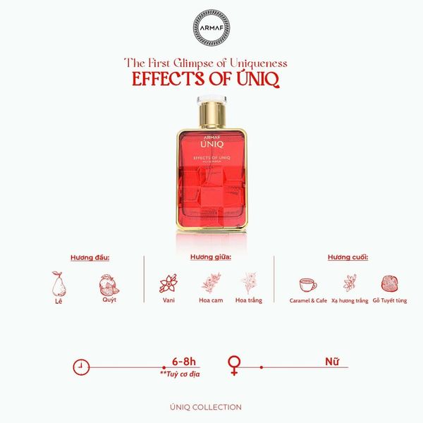 Nước hoa nữ Armaf UNIQ EFFECTS OF UNIQ EDP 100ml