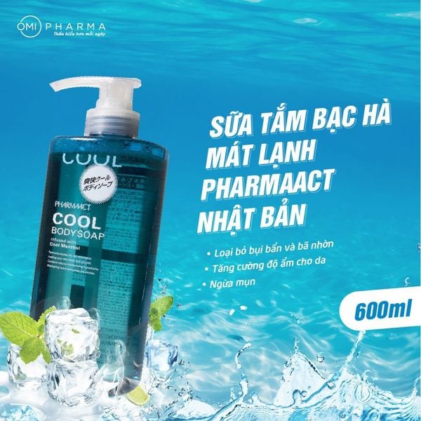 Sữa Tắm Nam Pharmaact Cool Body Soap 550ml