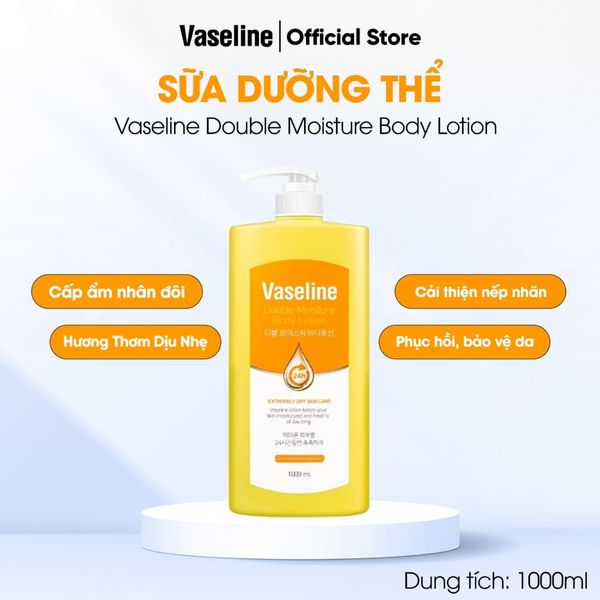 Sữa Dưỡng Thể Dưỡng Ẩm Cao C2Y Vaseline Daily Moisture/Double Moisture/Smoothing Body Lotion 1000ml