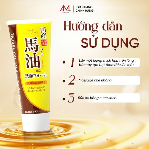 Sữa Rửa Mặt Dầu Ngựa Loshi 130g – Làm Sạch Sâu, Dưỡng Ẩm, Mịn Da (Roland)