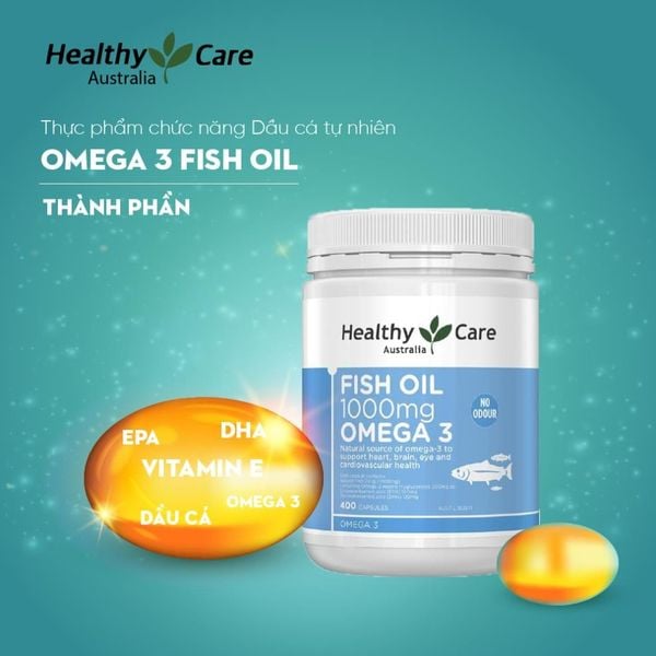 Viên uống dầu cá Omega-3 Healthy Care 400 Viên