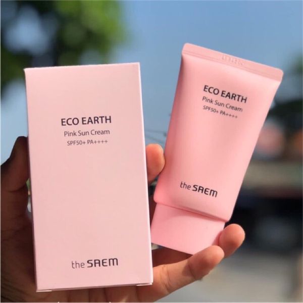 Kem chống nắng The Saem Eco Earth Pink Sun Cream SPF50+ PA+++