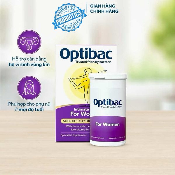 Optibac tím 90 viên chính hãng NHẬP KHẨU (Optibac probiotics for women)