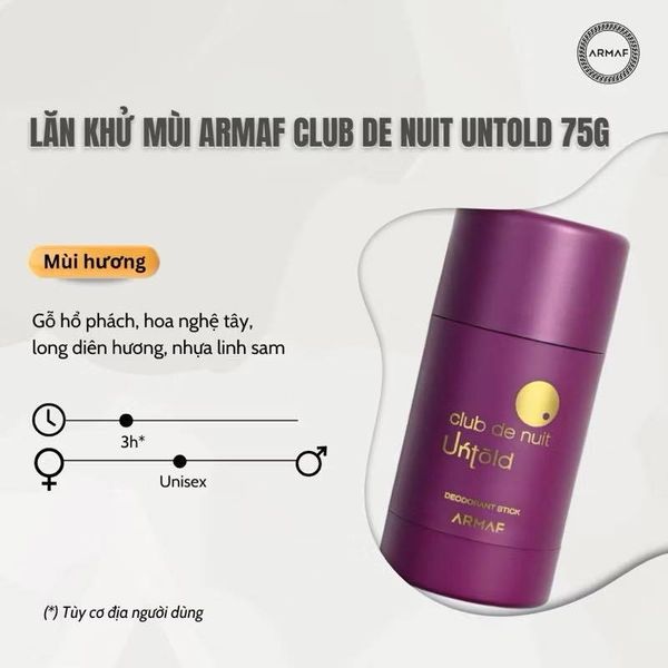 Lăn Khử Mùi Armaf Club De Nuit sillage 75ml