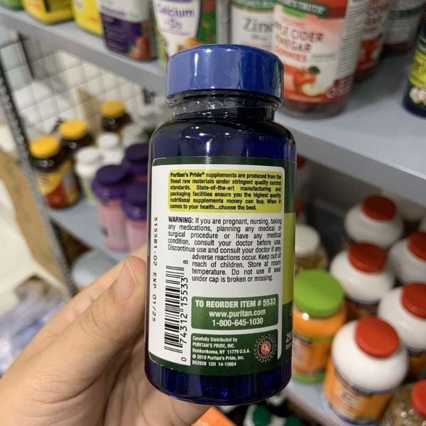 [Date 2027]Viên uống tinh dầu tỏi odorless Garlic Extract 1000mg 100v puritan's Pride