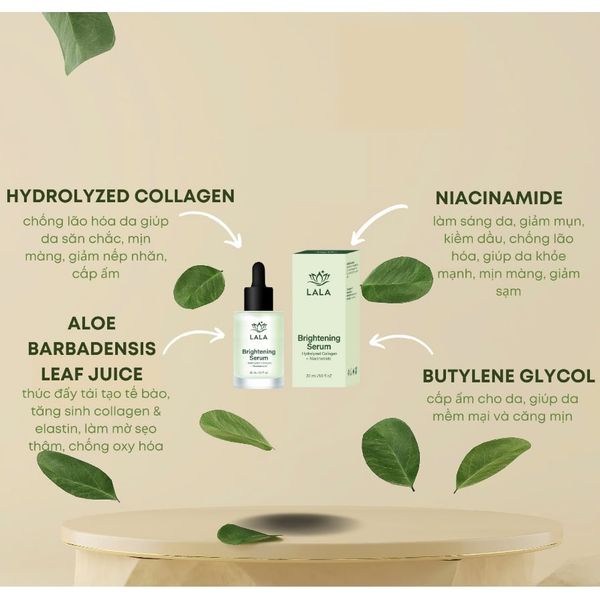 [CHÍNH HÃNG] Serum Sáng Da Đa Tầng Và Toàn Diện Thế Hệ Mới LALA Brightening Serum 30ml