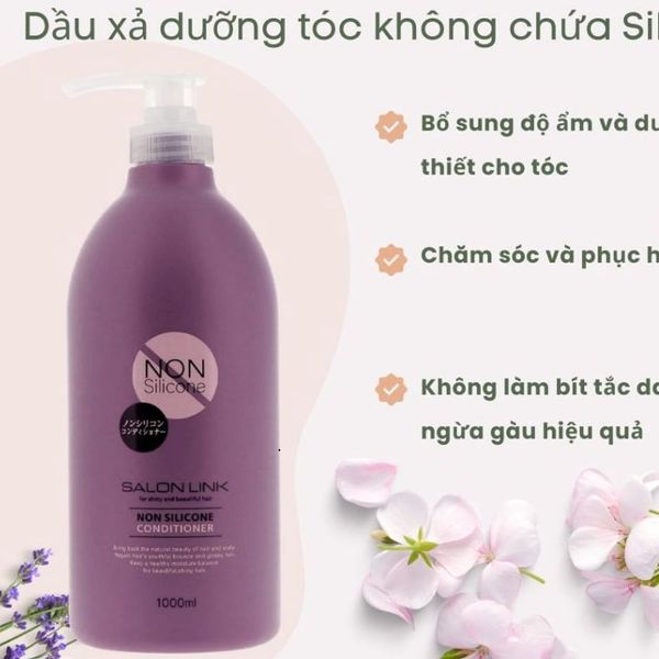 Dầu gội, dầu xả dưỡng tóc không chứa Silicone Kumano Salon Link 1000ml
