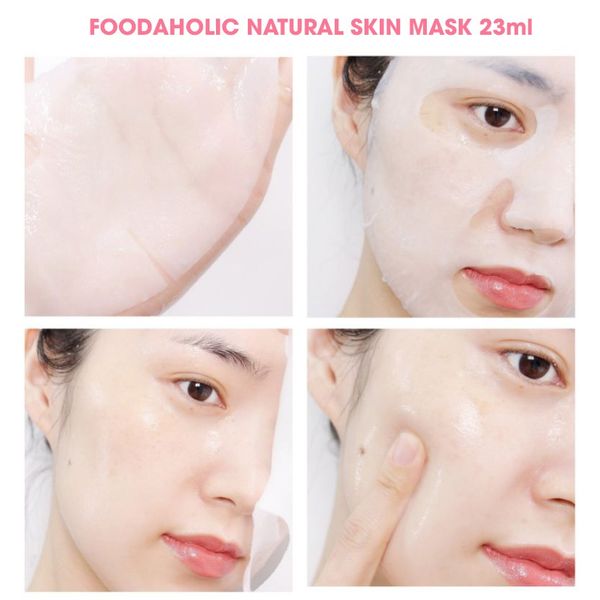 [Lẻ 1 Miếng] Mặt Nạ Giấy FOODAHOLIC Nature Skin Mask 23ml – Cấp Ẩm, Dưỡng Da, Thư Giãn, Giá Hợp Lý