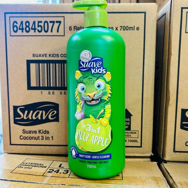 Sữa Tắm Gội Trẻ Em Suave Kids 3 Trong 1 700ml - Không Cay Mắt, Thơm Mát & Dịu Nhẹ