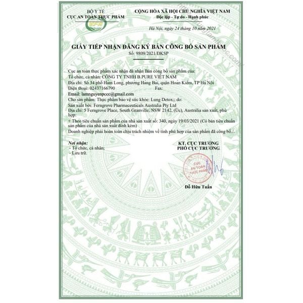 Thải Độc Phổi Úc Vitatree Lung Detox – 60 ViênÚc