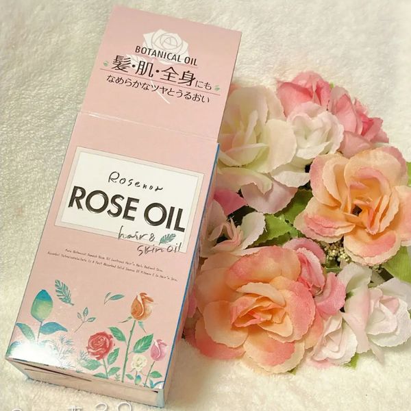 Dầu hoa hồng Rose Oil Nhật Bản 60ml Dầu dưỡng ủ tóc dưỡng da dưỡng móng phục hồi và dưỡng ẩm tóc