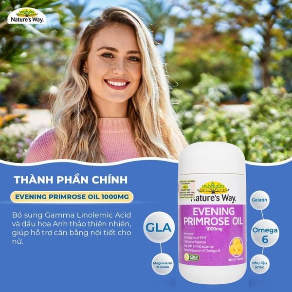 [CHÍNH HÃNG] Viên uống nội tiết tinh dầu hoa anh thảo Blackmores Evening Primrose Oil hộp 190 viên