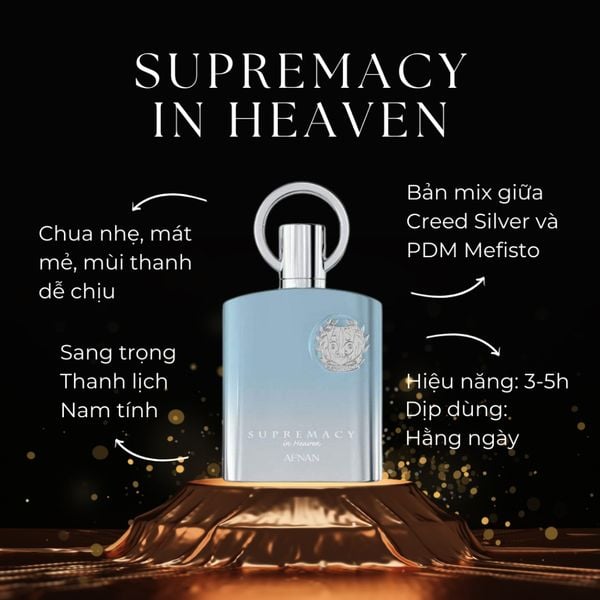 Nước hoa nam Afnan Supremacy In Heanven EDP 100ml