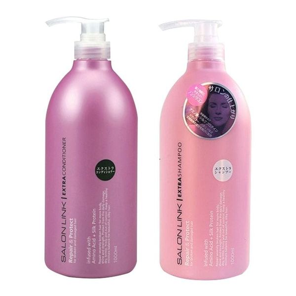 Dầu gội, Dầu xả dưỡng tóc không chứa Silicone Kumano Salon Link 1000ml