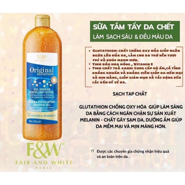 Sữa tắm tẩy da chết nhẹ nhàng của FW Pháp - Exfoliating exfoliant