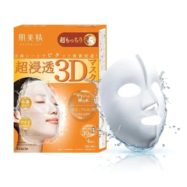 Mặt Nạ Hadabisei Kracie Nội Địa Nhật Hộp 4 Miếng – Cấp Ẩm Sâu, Dưỡng Trắng Vitamin C, Ngừa Mụn – Mask Nhật Bản