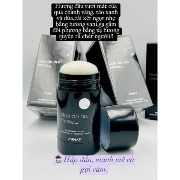 Lăn khử mùi nam nữ Club De Nuit 75Gr hương nước hoa