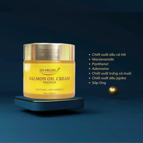 Kem Dưỡng Trắng Da Cá Hồi Salmon Oil Cream Dr Michela Hàn Quốc Hũ 80Gr