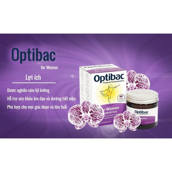 [CHÍNH HÃNG] Men vi sinh phụ khoa Optibac For Women (Hộp 30 viên)