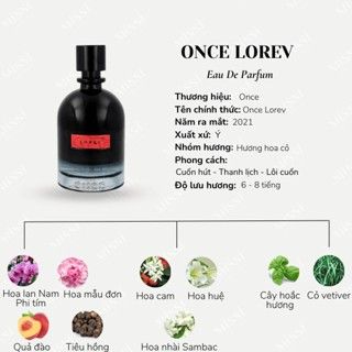 Nước Hoa Unisex Once Lorev EDP 100ml - Hương Hoa Huệ Trắng, Quyến Rũ, Sang Trọng
