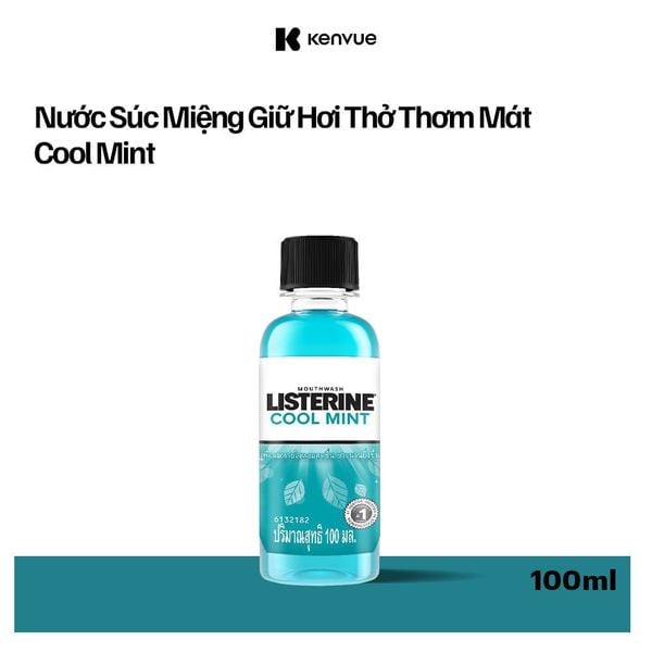 Nước Súc Miệng Giữ Hơi Thở Thơm Mát Listerine Coolmint 100ml