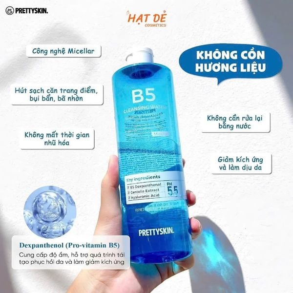 Nước Tẩy Trang Prettyskin B5 Phục Hồi Da Nhạy Cảm 500ml