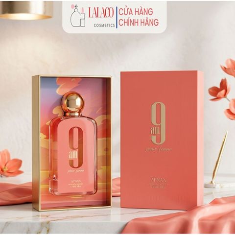 Nước Hoa Afnan 9AM Pour Femme EDP 100ml - Hương Hoa Quả Ngọt Ngào, Thanh Lịch Cho Nữ
