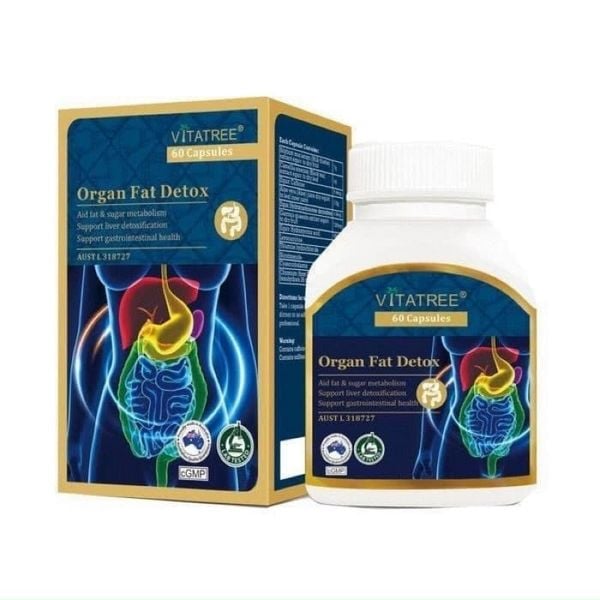 [Nhập Khẩu Tem Phụ] Viên uống Vitatree Organ Fat Detox Úc, 60 viên
