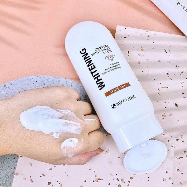 Kem Ủ Trắng Da Body 3W Clinic Crystal White Milky Pack 200gr