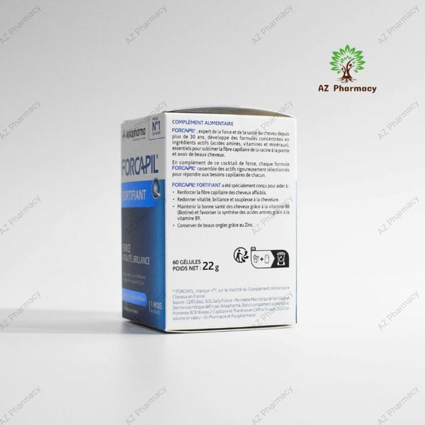 FORCAPIL ARKOPHARMA - Viên uống dưỡng tóc chắc khỏe, chống rụng tóc Pháp