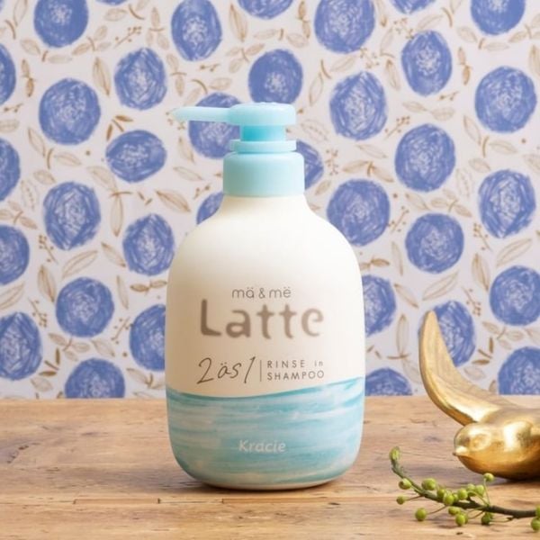 Dầu Gội Xả 2 Trong 1 Dưỡng Tóc Suôn Mượt Kracie Latte Ma&Me Dành Cho Cả Gia Đình chai 490ml