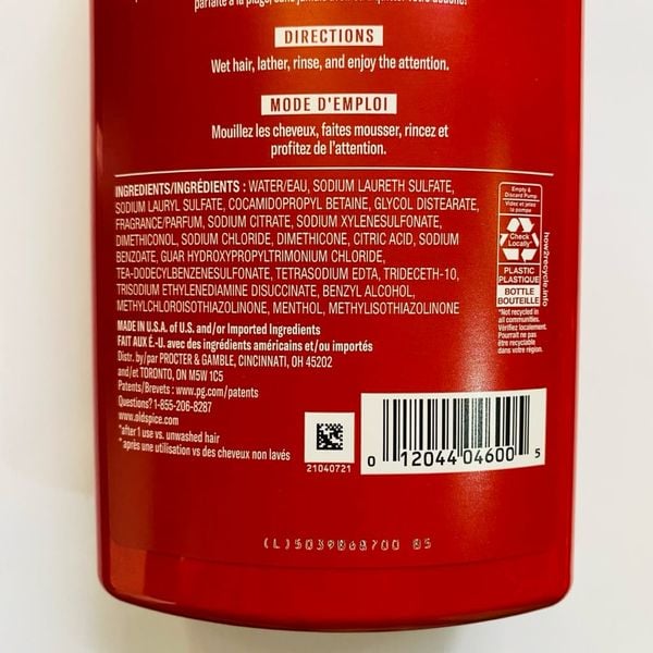 Dầu Gội Xả Old Spice Bearglove 650ml