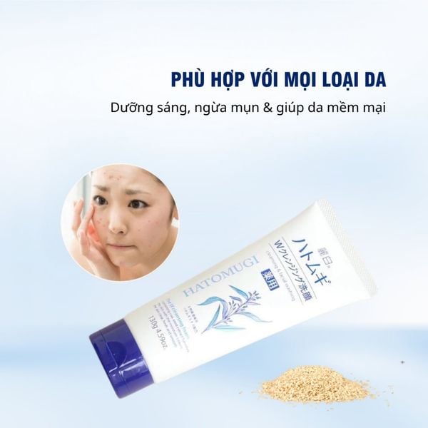 Sữa Rửa Mặt Hatomugi ý dĩ Đủ Loại 130g/ 170g - hàng Nhật chính hãng