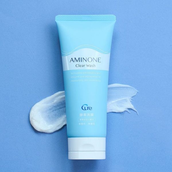 Sữa rửa mặt đất sét CURE Aminone Clear Wash 130g – sạch sâu, sáng da, dưỡng ẩm, dịu nhẹ