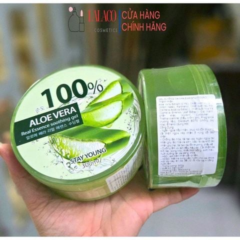 Gel lô hội StayYoung 300ml – Dưỡng ẩm, làm dịu da, dùng được cho mặt & body