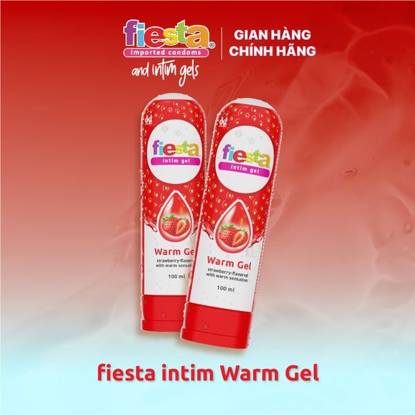 1 Chai Gel Bôi Trơn Fiesta Hương Dâu Nóng Ấm 100ml