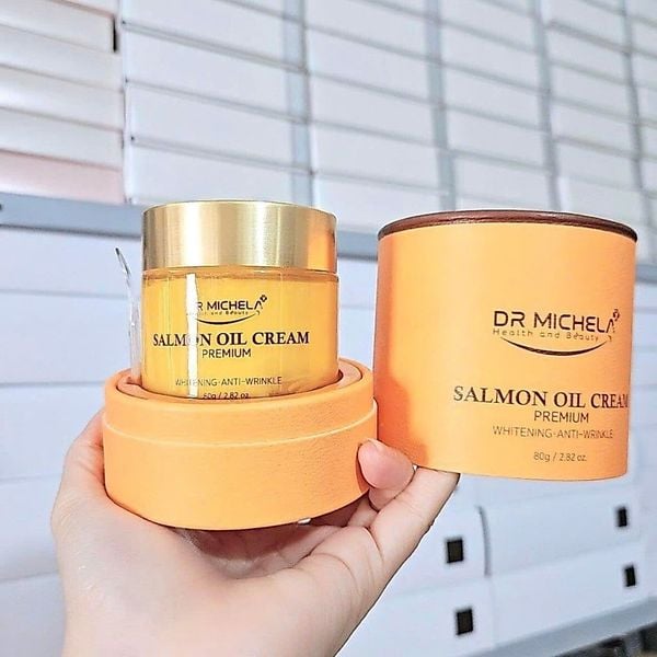 Kem Dưỡng Trắng Da Cá Hồi Salmon Oil Cream Dr Michela Hàn Quốc Hũ 80Gr
