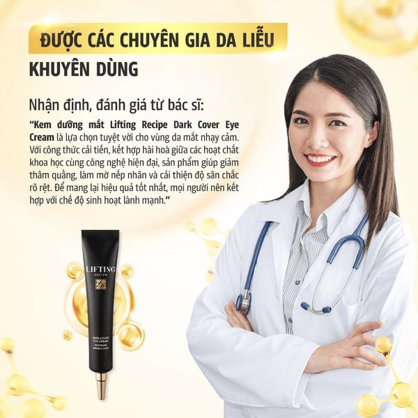 Kem mắt chống lão hóa giảm quầng thâm bọng mắt Recipe Lifting Recipe Dark Cover Eye Cream 30ml