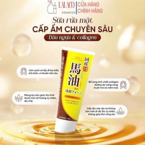 Sữa Rửa Mặt Dầu Ngựa Loshi 130g – Làm Sạch Sâu, Dưỡng Ẩm, Mịn Da (Roland)