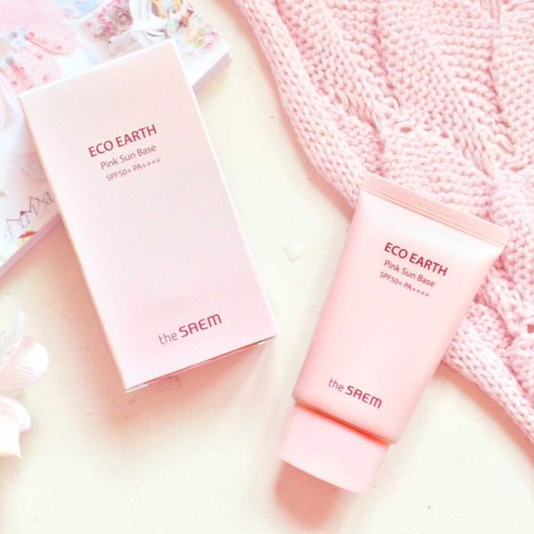 Kem chống nắng The Saem Eco Earth Pink Sun Cream SPF50+ PA+++