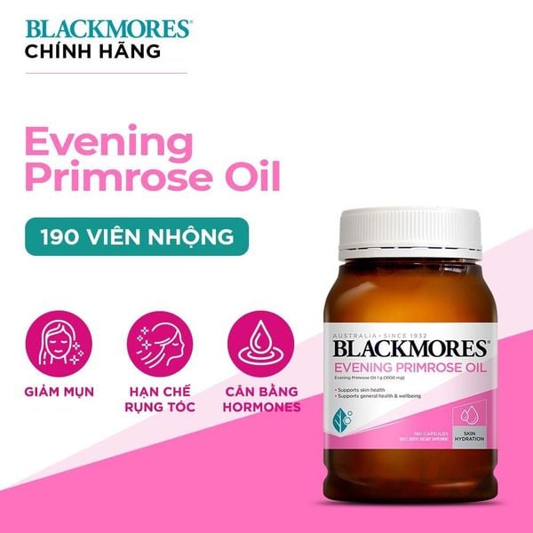 [CHÍNH HÃNG] Viên uống nội tiết tinh dầu hoa anh thảo Blackmores Evening Primrose Oil hộp 190 viên