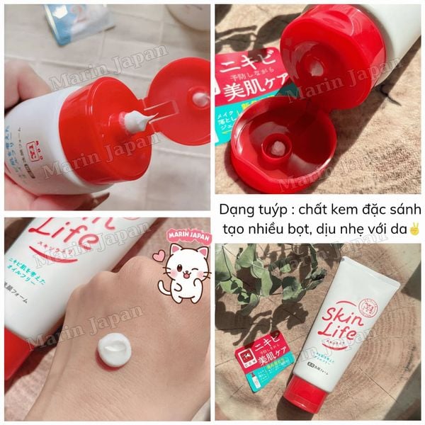 Sữa Rửa Mặt, Nước Hoa Hồng Skin Life Chính Hãng - Dành Cho Da Dầu Mụn, Da Nhạy Cảm Nhật Bản