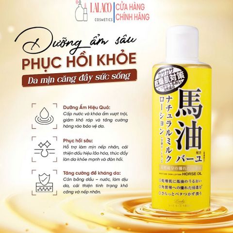 Sữa Dưỡng Thể Dầu Ngựa Loshi – Dưỡng Ẩm & Phục Hồi Da (Roland)